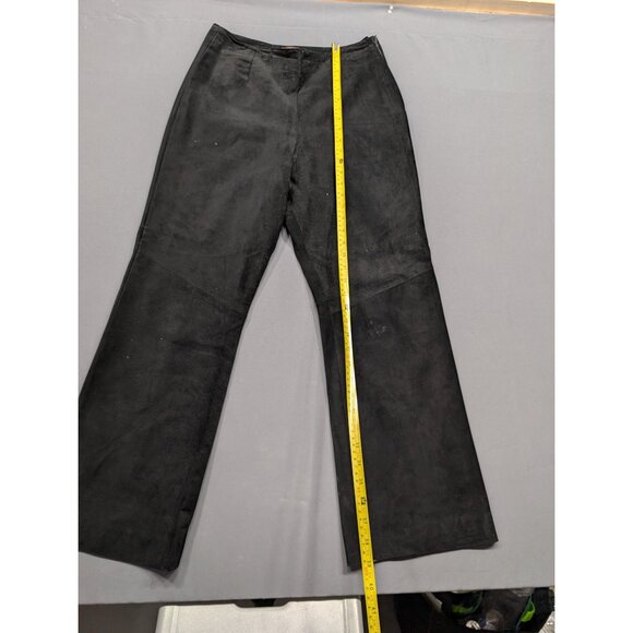 Unbranded Pants - Black Suede Leather Flare Pants Women's ~40in Length ~20in Waist
